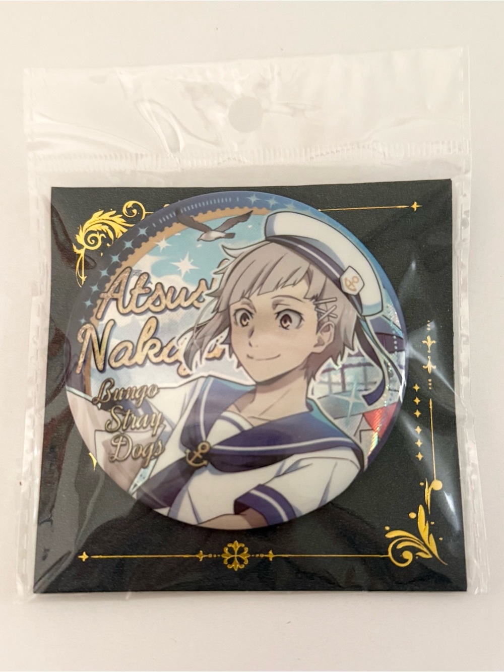 Anime collectible bungo stray dogs can badge pin atsushi